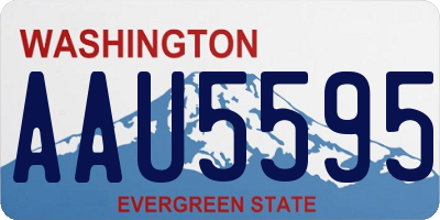 WA license plate AAU5595