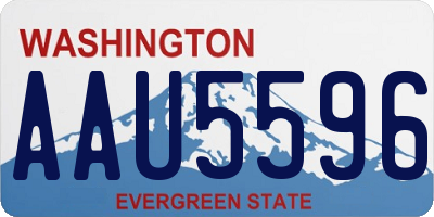 WA license plate AAU5596