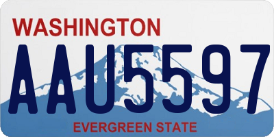 WA license plate AAU5597