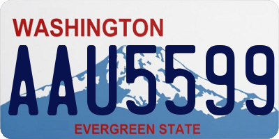 WA license plate AAU5599