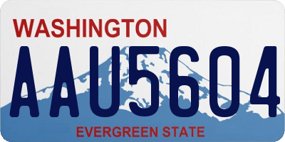 WA license plate AAU5604