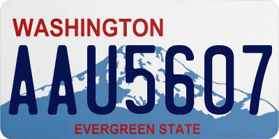 WA license plate AAU5607