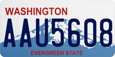 WA license plate AAU5608