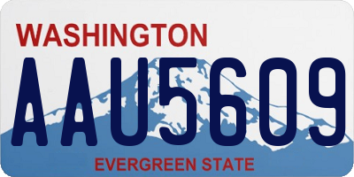 WA license plate AAU5609