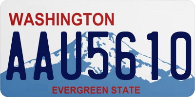 WA license plate AAU5610