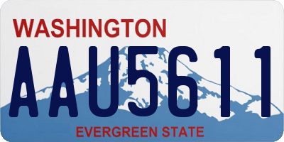 WA license plate AAU5611