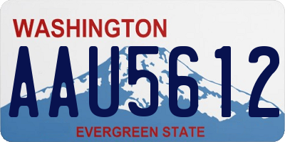 WA license plate AAU5612