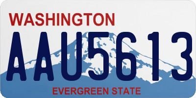 WA license plate AAU5613