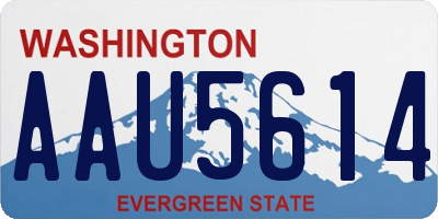 WA license plate AAU5614