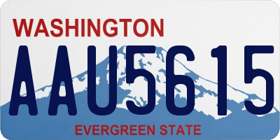 WA license plate AAU5615