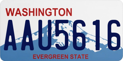 WA license plate AAU5616