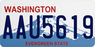 WA license plate AAU5619