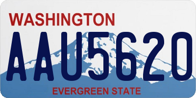 WA license plate AAU5620