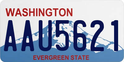 WA license plate AAU5621