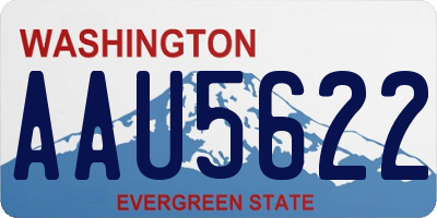 WA license plate AAU5622