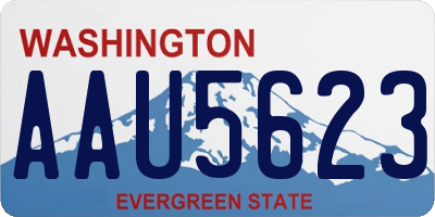 WA license plate AAU5623