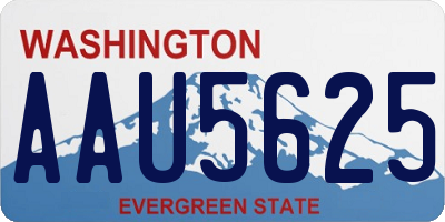 WA license plate AAU5625