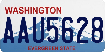 WA license plate AAU5628