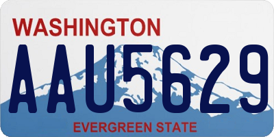 WA license plate AAU5629