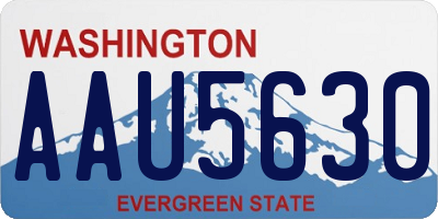 WA license plate AAU5630