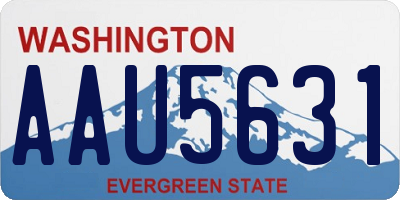 WA license plate AAU5631