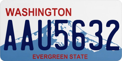 WA license plate AAU5632