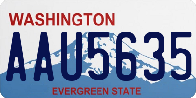 WA license plate AAU5635