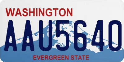 WA license plate AAU5640