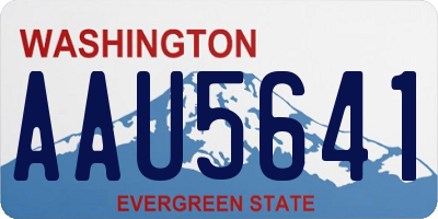 WA license plate AAU5641