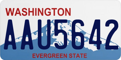 WA license plate AAU5642