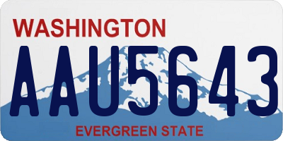 WA license plate AAU5643