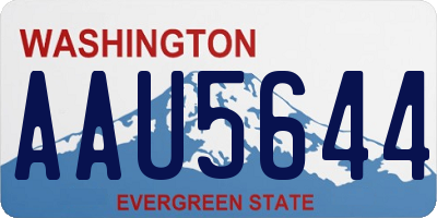 WA license plate AAU5644