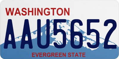 WA license plate AAU5652