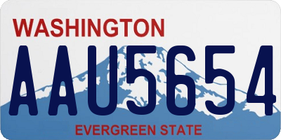 WA license plate AAU5654