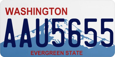 WA license plate AAU5655