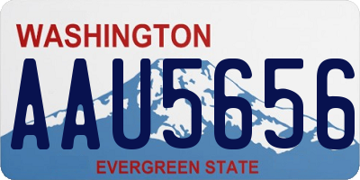 WA license plate AAU5656