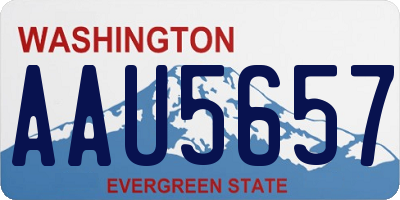 WA license plate AAU5657