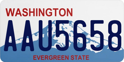 WA license plate AAU5658