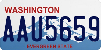 WA license plate AAU5659