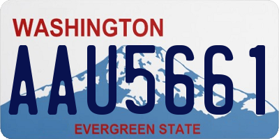 WA license plate AAU5661