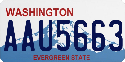 WA license plate AAU5663