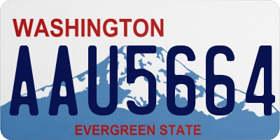 WA license plate AAU5664