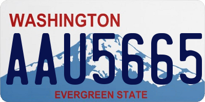 WA license plate AAU5665