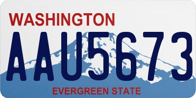 WA license plate AAU5673