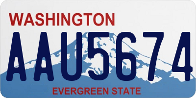 WA license plate AAU5674