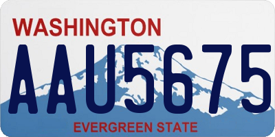 WA license plate AAU5675