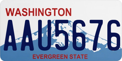 WA license plate AAU5676