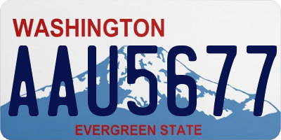 WA license plate AAU5677