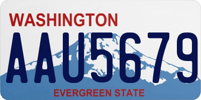 WA license plate AAU5679