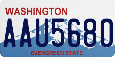 WA license plate AAU5680